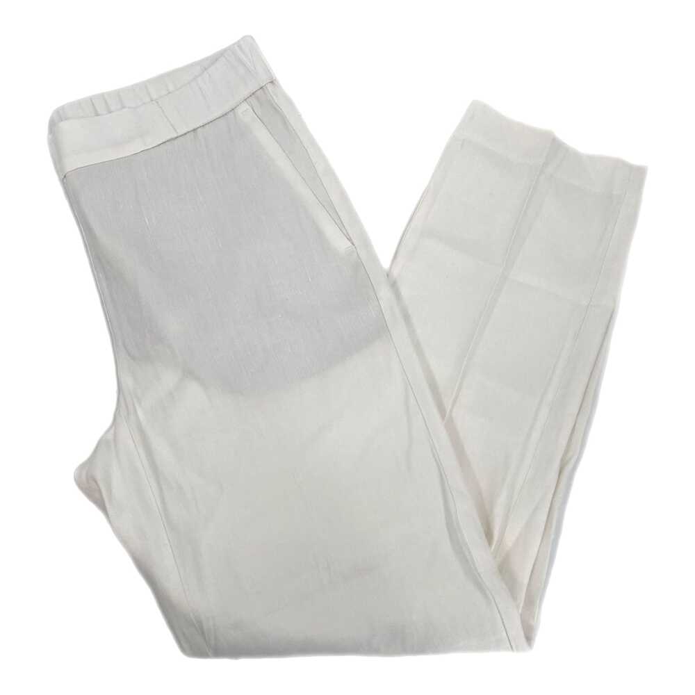 J. Jill Classic White Linen Trousers | Size XS